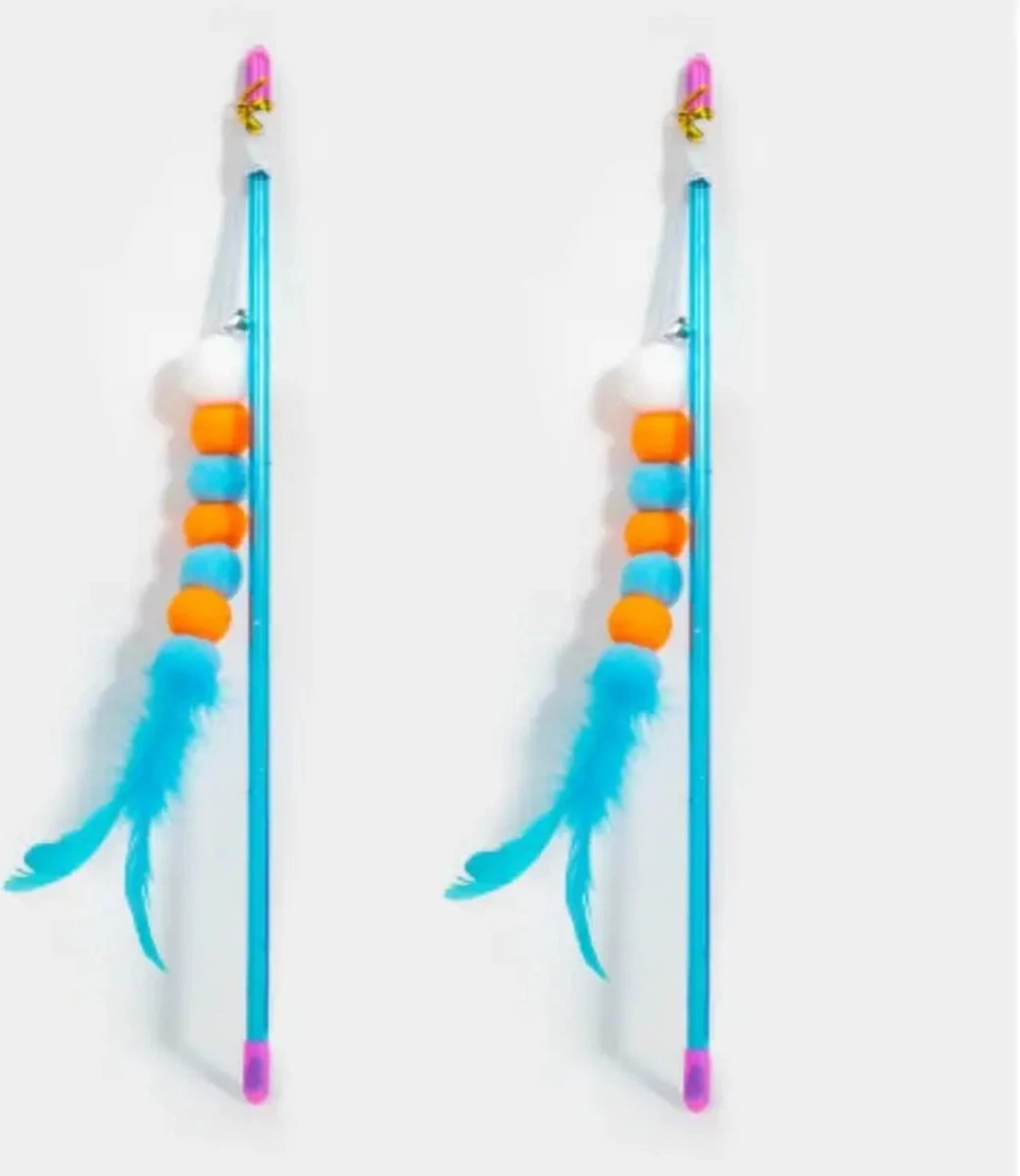 2 Stuks Kattenhengels – Belletje – Balletjes – Veren – Kattenspeelgoed – Kattenspeeltje – Hengel Voor Kat 3 2 Stuks Kattenhengels – Belletje – Balletjes – Veren – Kattenspeelgoed – Kattenspeeltje – Hengel Voor Kat