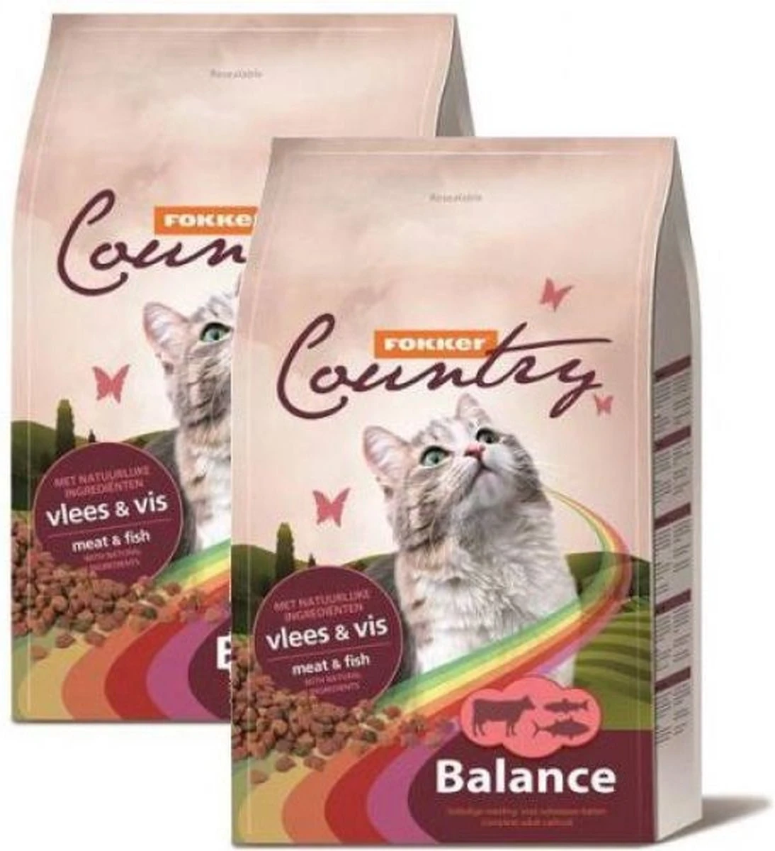 Fokker Kat Country Balance Vlees & Vis Kattenvoer 2x 10 Kg 3 Fokker Kat Country Balance Vlees & Vis Kattenvoer 2x 10 Kg