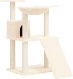 La Dolce Vita – Kattenmeubel Met Sisal Krabpalen 83 Cm Crèmekleurig