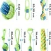 Honden Speeltjes – Honden Speelgoed – Speeltouw – Trektouw – 100% Katoen – 7 Stuks – Groen, Blauw