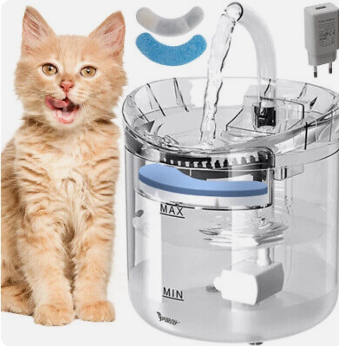 Ilso Electrische Waterfontein – Waterval – Water – Hond – Kat – Dieren Drinkbak – 2 Liter 3 Ilso Electrische Waterfontein – Waterval – Water – Hond – Kat – Dieren Drinkbak – 2 Liter