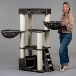 Krabpaal Voor Grote Katten Corner Coon Taupe Van RHRQuality
