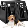 Relaxdays Autobench Hond – Aluminium – 2 Honden – Grote Hondenbench Auto – Schuine Zijden -Dieren Benodigdheden Winkel 1200x1022