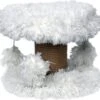 Topmast Krabpaal Fluffy Lycia – Wit – 25 X 25 X 20 Cm – Made In EU – Krabpaal Voor Kittens – Met Kattenspeeltjes – Sterk Sisal Touw – Mini Krabpaal -Dieren Benodigdheden Winkel 1200x1105