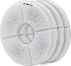 DrPhone AluPet Filter – Drinkfontein Filters – Navulling Set: 4 Stuks – Voor Katten En Honden (3 Maanden)