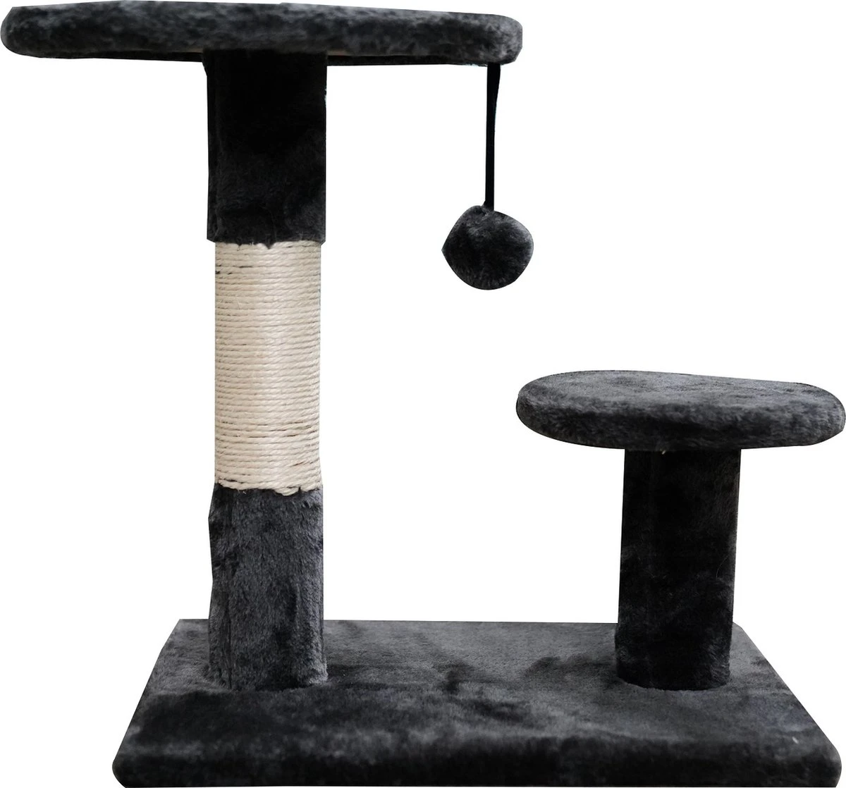 Krabpaal – Kattenkrabpaal – Krabpaal Met Sisal – 40 Cm Hoog – Zwart 3 Krabpaal – Kattenkrabpaal – Krabpaal Met Sisal – 40 Cm Hoog – Zwart