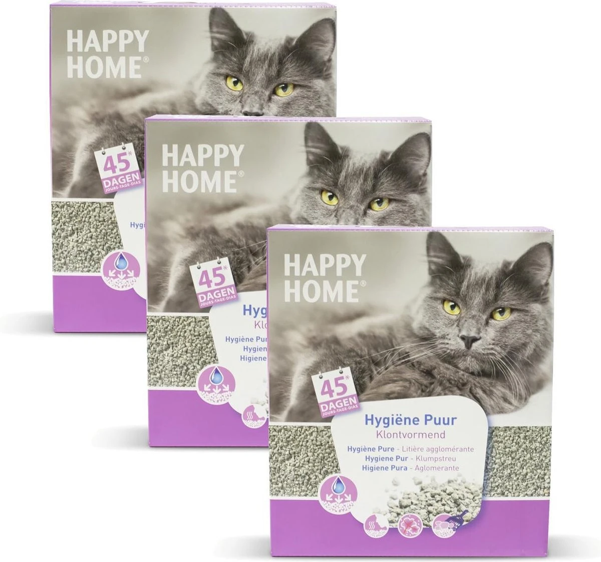 Happy Home Solutions Ultra Hygienic Pure – Kattenbakvulling – 3 X 10 L 3 Happy Home Solutions Ultra Hygienic Pure – Kattenbakvulling – 3 X 10 L