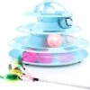 Pecute Kattenspeelgoed 4 Niveau En 4 Ballen Met Kattenkruid Ballen, Gloeiende Ballen, Verenkattenstok, Interactief Kattenspeelgoed Voor Indoor Katten Kitten Speelgoed (Blauw) -Dieren Benodigdheden Winkel 1200x1140
