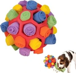Sniffle Bal Voor Honden – Sniffle Tapijt – Sniffle Speelgoed – Interactieve Hond Speelgoed – Intelligentie Speelgoed – Voedsel Bal – Rood