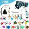 JOTOL 39pcs Kattenspeelgoed,Cat Interactive Wand Toy Set,Kattenspeelgoed Set Voor Indoor Katten Set Met Kattentunnels,Ballen,Veerspeelgoed,Pluche Speelgoed,Speelgoedmuizen Voor Indoor Katten Kitten -Dieren Benodigdheden Winkel 1200x1197 1