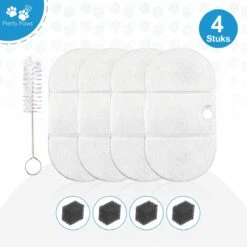 Pretty Paws – PP097 Drinkfontein Filters – Navulling Set: 4 Stuks – Voor Katten