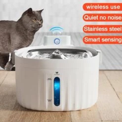 YXPet Automatische Kat Fontein Usb Kabel/Batterij-aangedreven Smart Sensing Sensor Hond Kat Dispenser Rvs Huisdier Katten Drinker