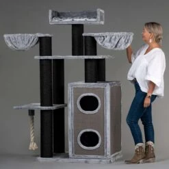 Krabpaal Voor Grote Katten Cat Paradise Blackline Lichtgrijs Grijs Van RHRQuality