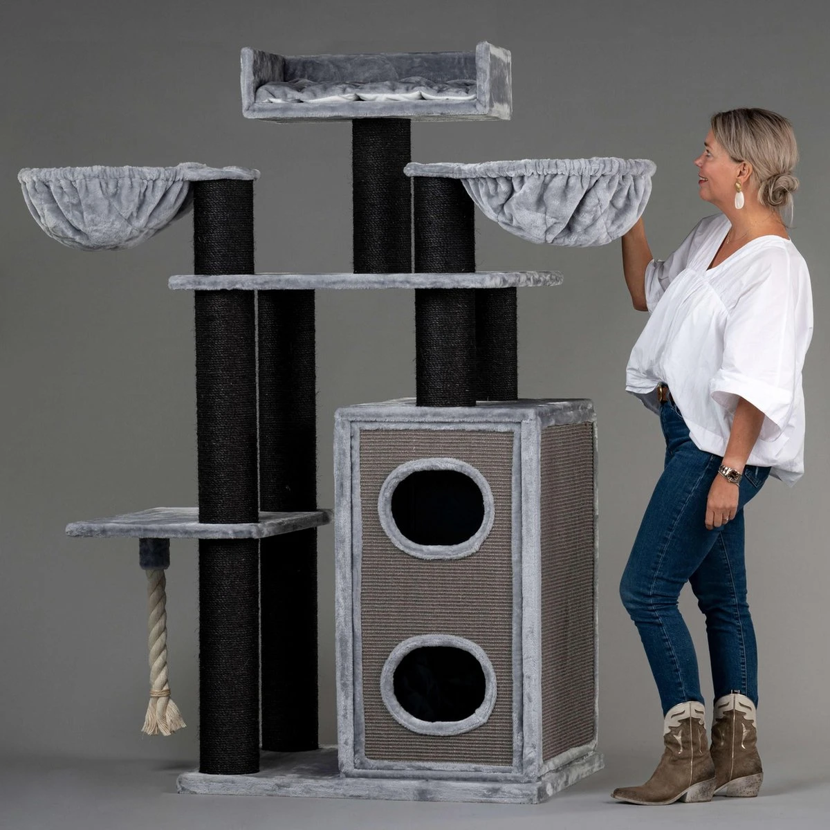 Krabpaal Voor Grote Katten Cat Paradise Blackline Lichtgrijs Grijs Van RHRQuality 3 Krabpaal Voor Grote Katten Cat Paradise Blackline Lichtgrijs Grijs Van RHRQuality