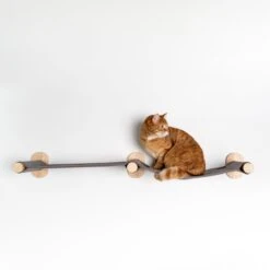 RHRQuality Wandmeubel Klimmuur Kat – Muur Brug (Grijs)