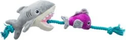 Petshop By Fringe Studio – 314289 – Shark Bait – Hondenspeelgoed – Speelgoed Hond – Haai – Touw – Knuffel Hond – Honden Speelgoed – Hondenspeeltje – Pluche Speelgoed Hond – Pluche Hondenspeelgoed