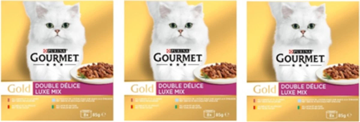 3x Gourmet Gold – Luxe Mix Multipack – Kattenvoer – 8x85g 3 3x Gourmet Gold – Luxe Mix Multipack – Kattenvoer – 8x85g