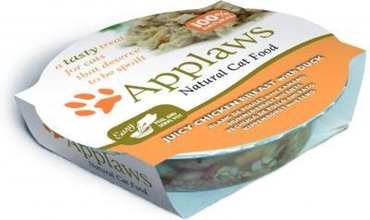 Applaws Cat Pots Chicken / Duck Kattenvoer 60 Gr 3 Applaws Cat Pots Chicken / Duck Kattenvoer 60 Gr