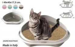 Georplast Open Hoek Kattenbak – Crème – 49 X 40 X 17,5 Cm