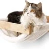 Kattenhangmat Wandgemonteerd Groot Kattenrek, Modern Bed En Zitmeubel, Kattenmeubel Om Te Slapen, Spelen, Klimmen En Loungen, Draagvermogen Tot 18 Kg, Wit Flanel -Dieren Benodigdheden Winkel 1200x796 1