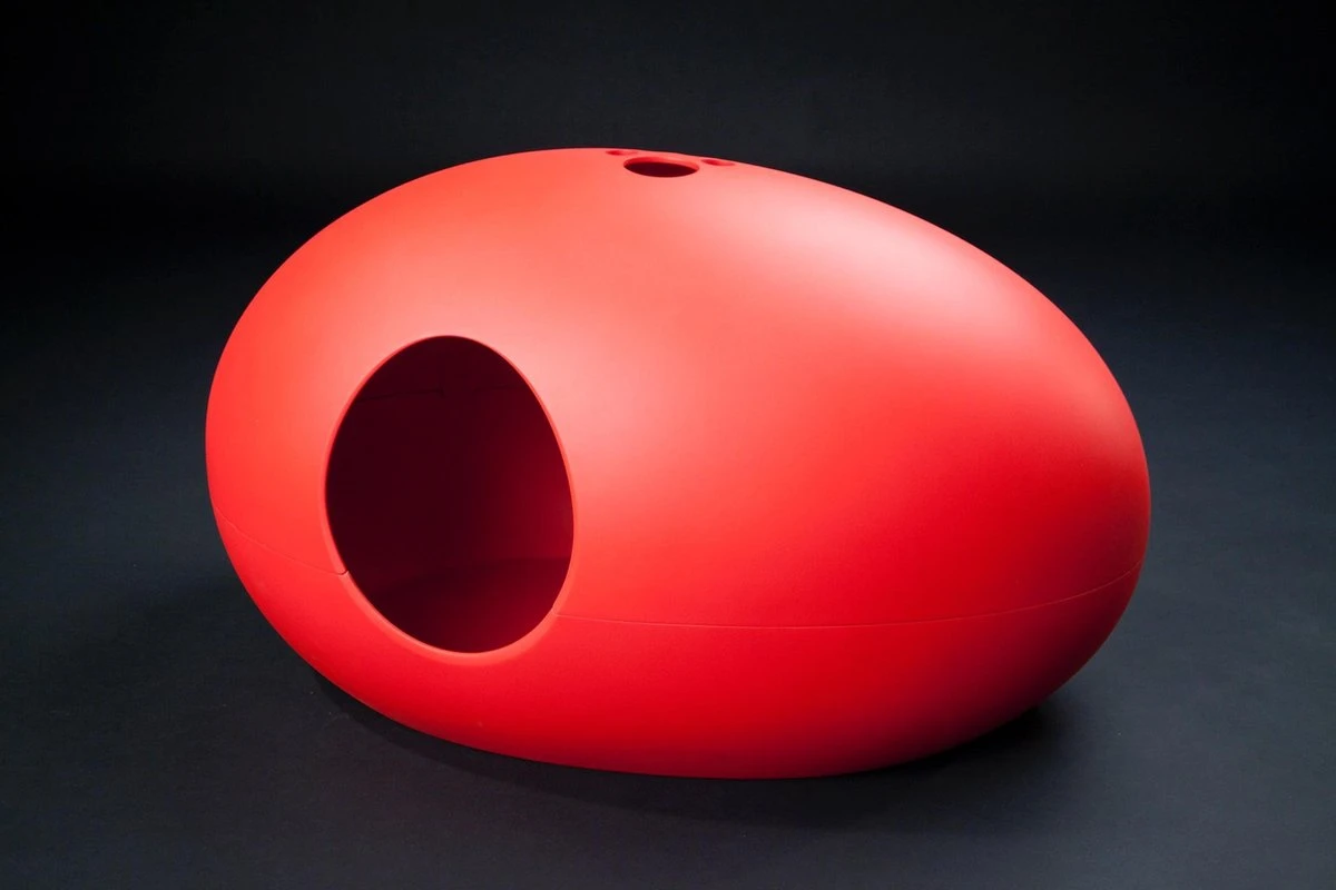 SinDesign Poopoopeedo Kattenbak – Rood – Ovaal 3 SinDesign Poopoopeedo Kattenbak – Rood – Ovaal