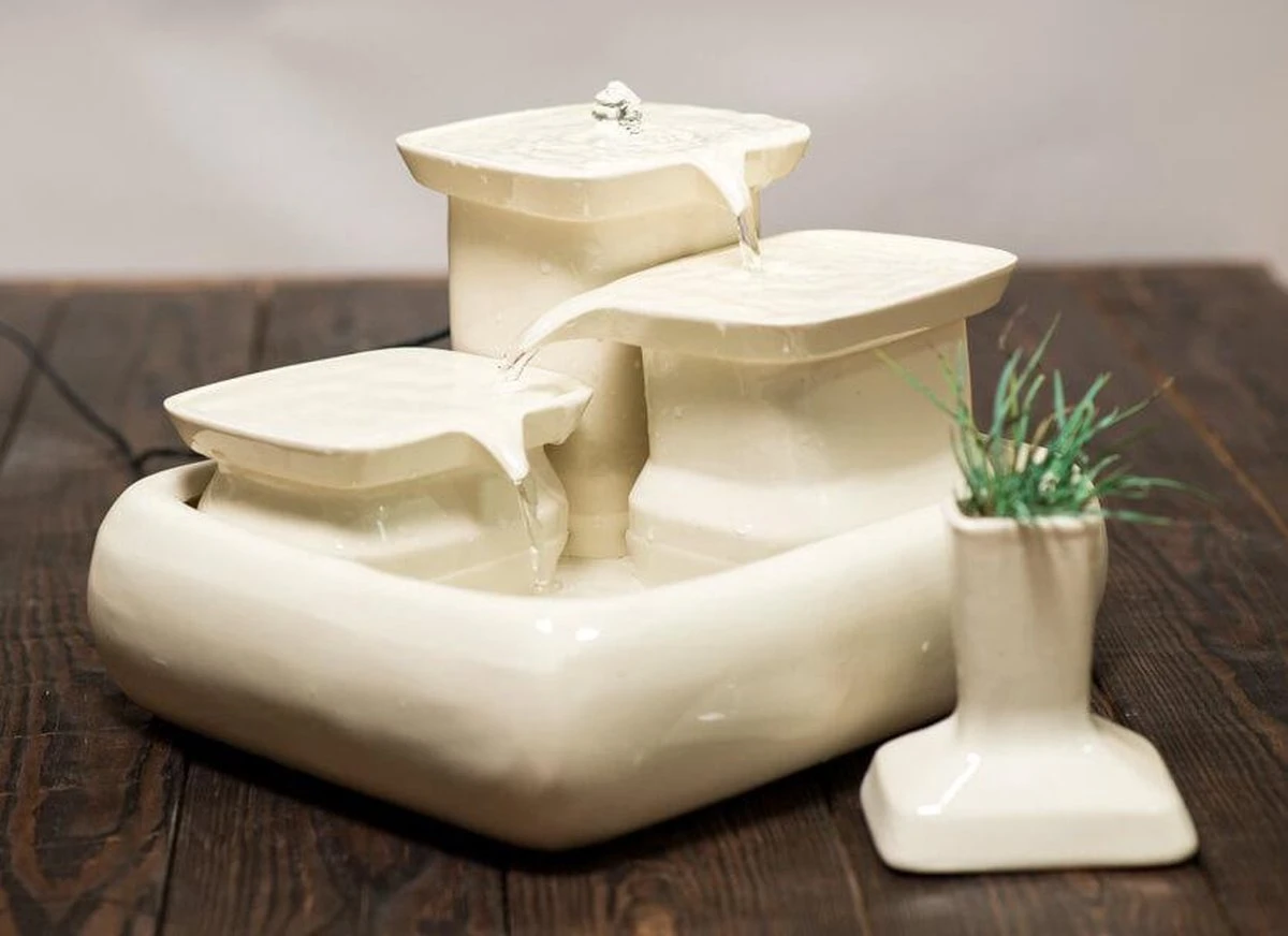 Miaustore Grote Keramische Drinkfontein Set – Kattenfontein – Voerbak – Drinkbak – Kattengras – Wit – Melk – 3,4L – Keramisch – Katten En Honden -geen Filter Nodig 3 Miaustore Grote Keramische Drinkfontein Set – Kattenfontein – Voerbak – Drinkbak – Kattengras – Wit – Melk – 3,4L – Keramisch – Katten En Honden -geen Filter Nodig