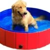 Opvouwbaar Hondenzwembad Rood-Blauw | Hondenbad 120 X 120 X 30 Cm | Inclusief Cadeau | Zwembad Voor Honden En Andere Huisdieren | Verkoeling | Opvouwbaar | Dieren Zwembad | Camping -Dieren Benodigdheden Winkel 1200x960