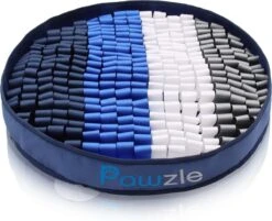Pawzle Snuffelmat Hond – Likmat – Anti Schrokbak – Honden Speelgoed Intelligentie – Puppy – Inclusief Speelbal – 50x50cm – Blauw