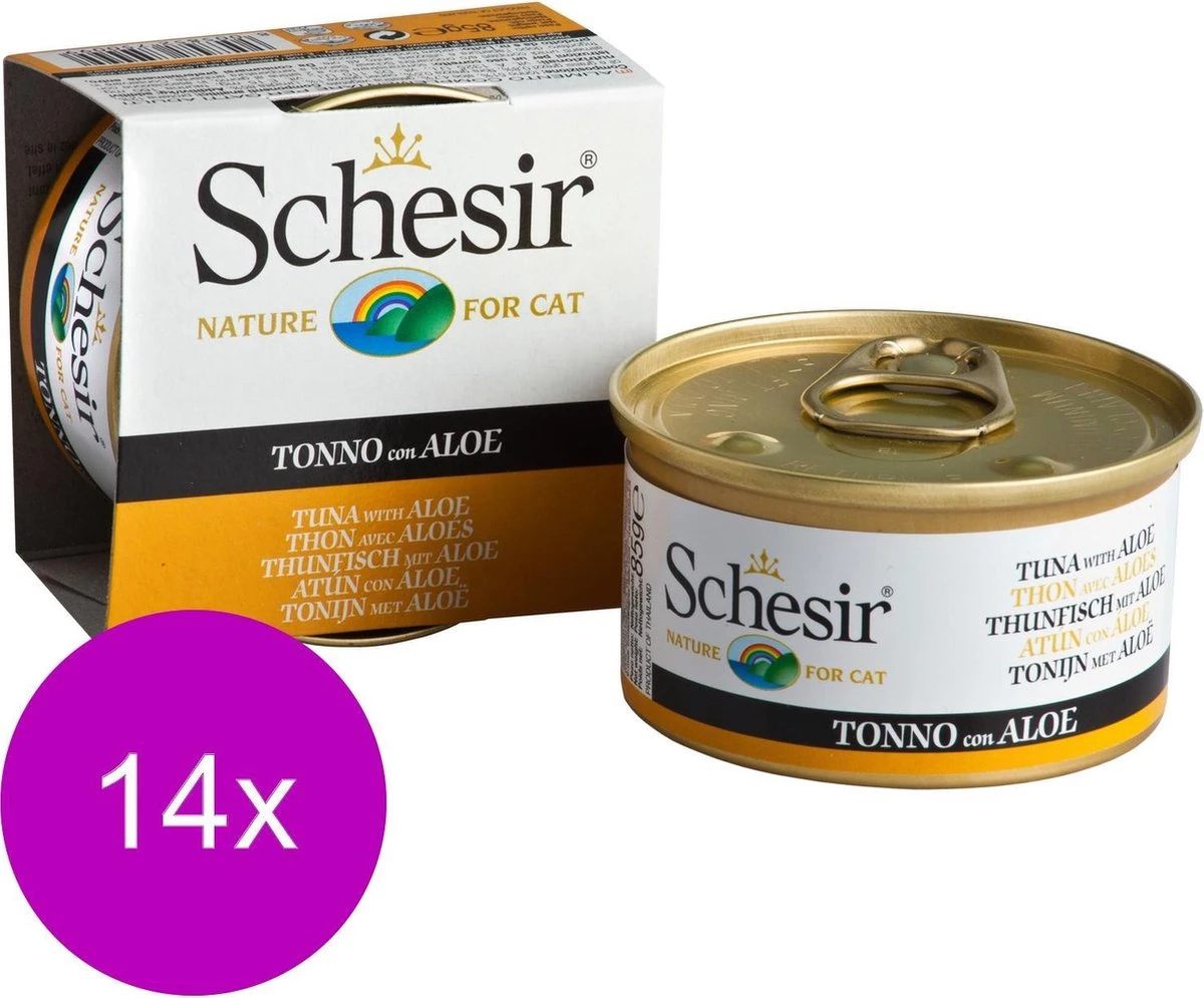 Schesir Kat Blik Gelei Vis 85 G – Kattenvoer – 14 X Tonijn&Aloë Vera 3 Schesir Kat Blik Gelei Vis 85 G – Kattenvoer – 14 X Tonijn&Aloë Vera