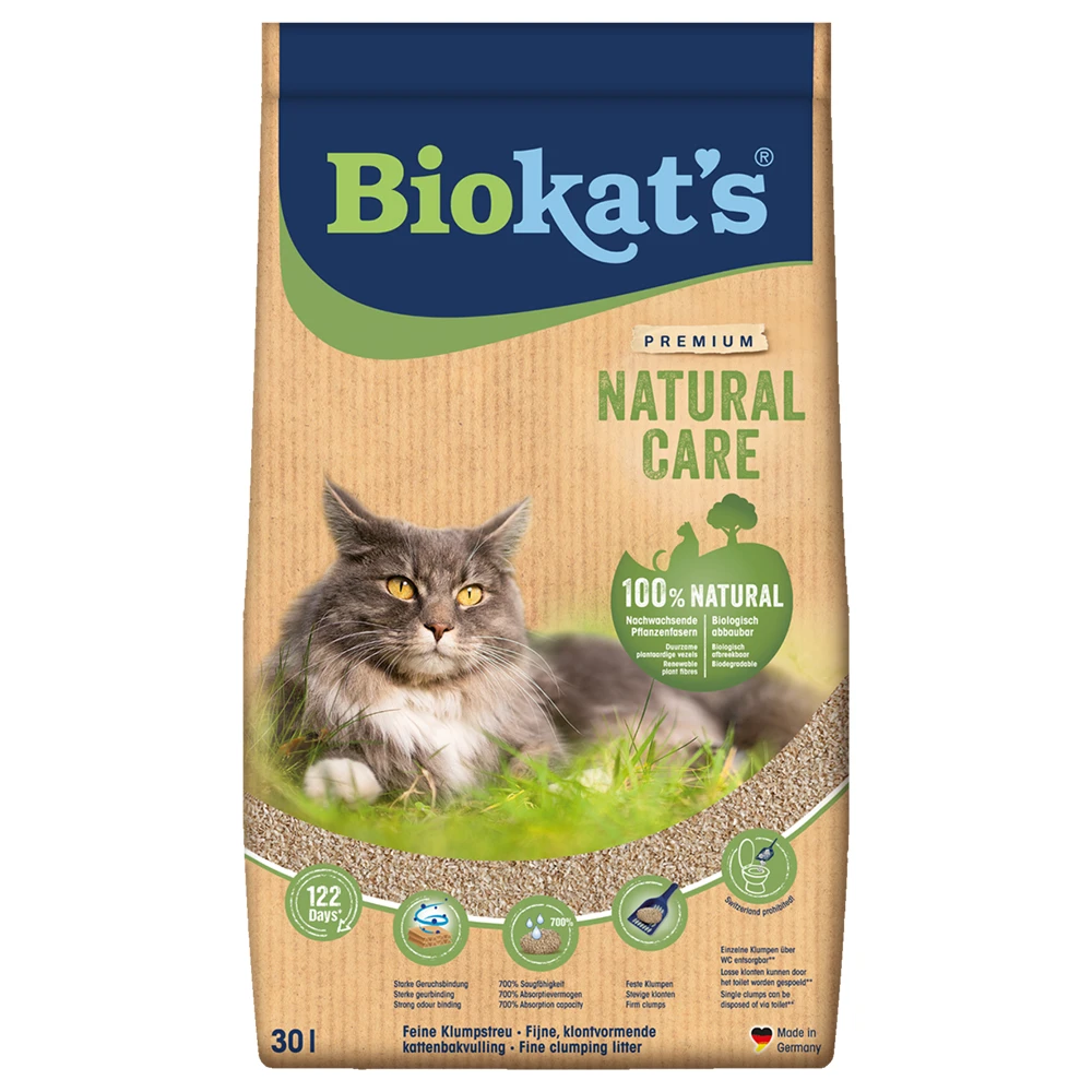 Biokat’s Natural Care Kattenbakvulling – 2 X 30 L