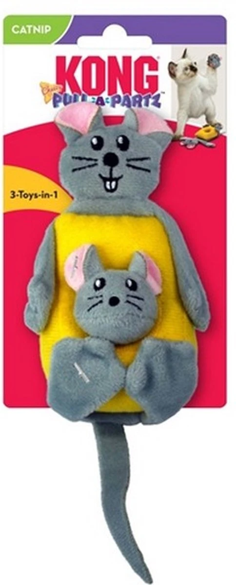KONG Pull-A-Partz Cheezy Speelgoed Voor Katten – Kattenspeelgoed – Kattenspeeltjes 3 KONG Pull-A-Partz Cheezy Speelgoed Voor Katten – Kattenspeelgoed – Kattenspeeltjes