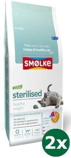 Smolke Cat Sterilised Weight Control Kattenvoer 2x 2 Kg