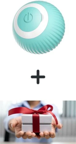 Slimme Kattenbal Blauw + Cadeau – Kattenspeeltje / Huisdier / Zelfrollende Kattenbal / Oplaadbare Speeltje Voor Kittens /katten