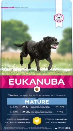 Eukanuba Dog Mature & Senior – Large Breed – Kip – Hondenvoer – 3 Kg