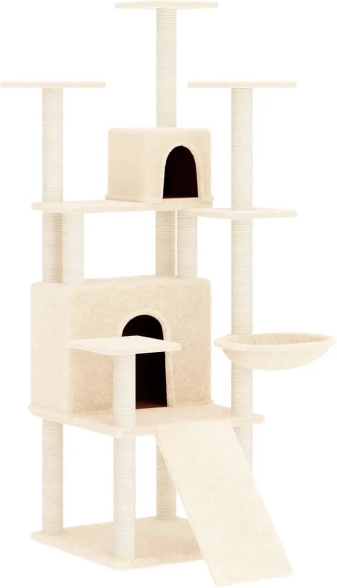 La Dolce Vita – Kattenmeubel Met Sisal Krabpalen 154 Cm Crèmekleurig 3 La Dolce Vita – Kattenmeubel Met Sisal Krabpalen 154 Cm Crèmekleurig