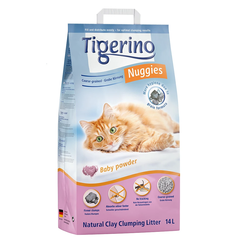 Dubbelpak Tigerino Nuggies Kattenbakvulling – Babypoedergeur Grofkorrelig 3 Dubbelpak Tigerino Nuggies Kattenbakvulling – Babypoedergeur Grofkorrelig