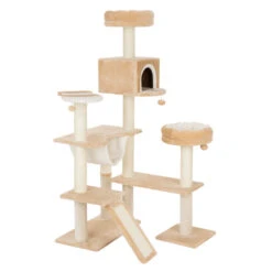 Peperkoekhuisje Krabpaal Met Ladder Beige H165 X L98 X B82 Cm