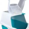 Trixie Kattenbak Vico Easy Clean Aqua / Wit – 40X40X56 CM -Dieren Benodigdheden Winkel 735x1200