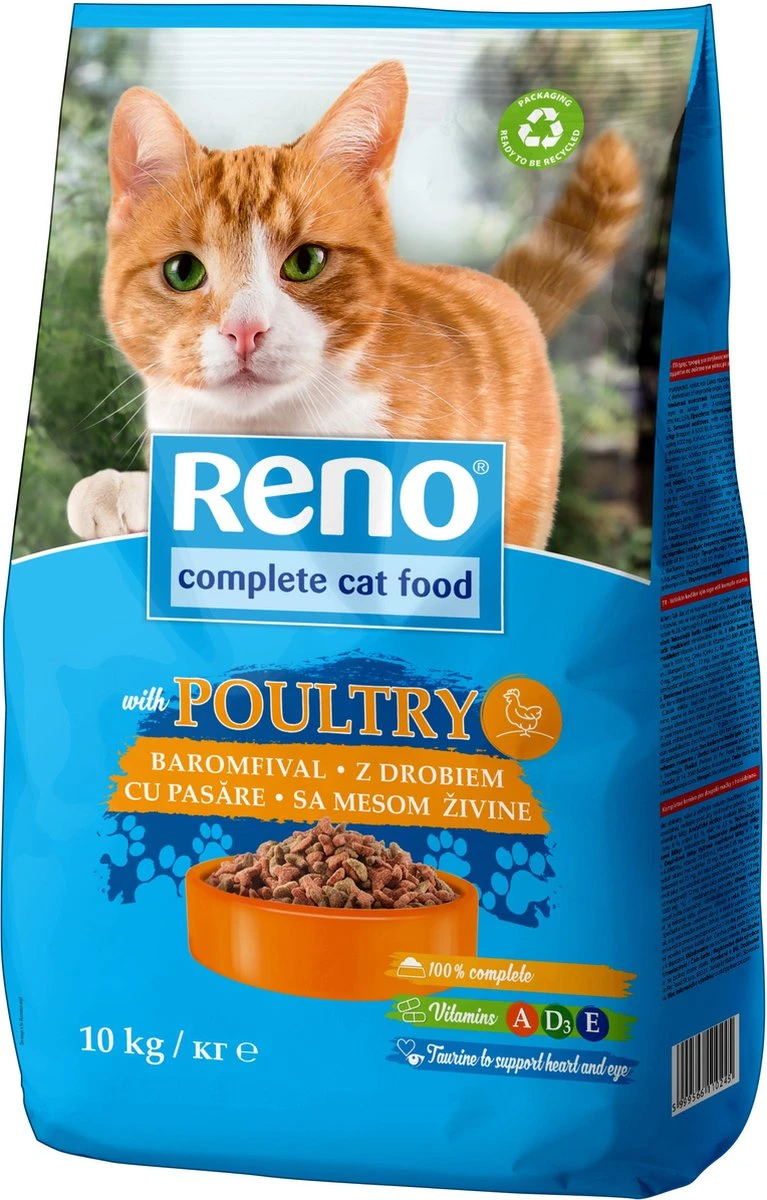 Reno Kattenvoer – Kattenbrokken Met Gevogelte – 10 Kg 3 Reno Kattenvoer – Kattenbrokken Met Gevogelte – 10 Kg