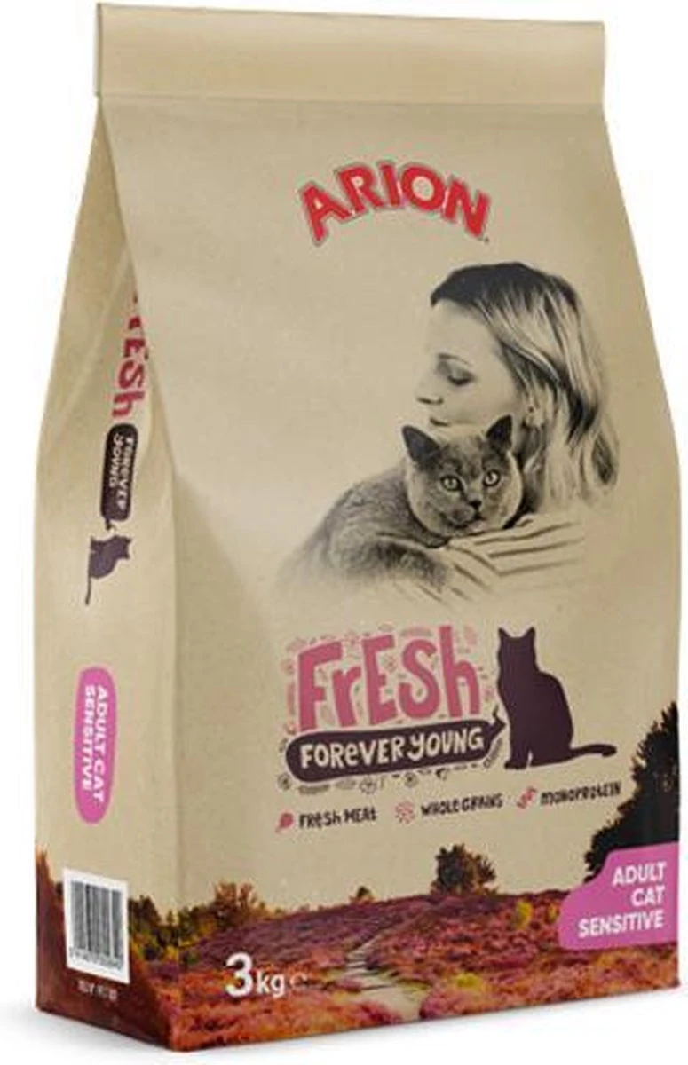 Kattenvoer 12 Kg | Arion Fresh Sensitive 3 Kattenvoer 12 Kg | Arion Fresh Sensitive