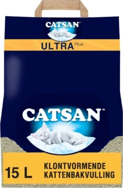 Catsan Ultra – Kattenbakvulling Klontvormend – Zak – 15L