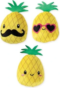 Petshop By Fringe Studio 289437 Set Pineapples – Speelgoed Voor Dieren – Honden Speelgoed – Honden Knuffel – Honden Speeltje – Honden Speelgoed Knuffel – Hondenspeelgoed Piep – Hondenspeelgoed Bijten