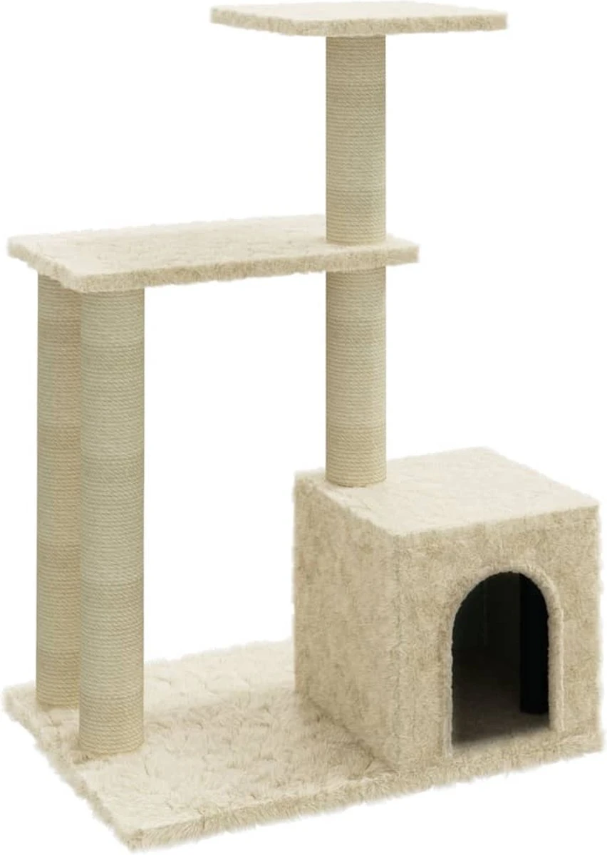 La Dolce Vita – Kattenmeubel Met Sisal Krabpalen 71 Cm Crèmekleurig 3 La Dolce Vita – Kattenmeubel Met Sisal Krabpalen 71 Cm Crèmekleurig