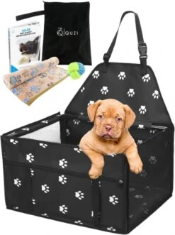 Luxe Autostoel Hond – Reisbench Opvouwbaar – Hondenmand Auto Achterbank – Waterdichte Hondenstoel – Zwart