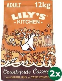 2×12 Kg Lily’s Kitchen Dog Adult Chicken Duck Countryside Casserole Hondenvoer