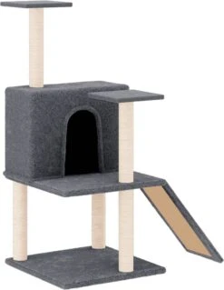 La Dolce Vita – Kattenmeubel Met Sisal Krabpalen 109 Cm Donkergrijs