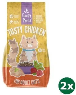 Easypets Tasty Chicken Adult Kattenvoer 2x 1,5 Kg