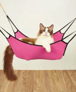 Kattenhangmat – Hangende Mat – Roze – Fleece – Hangmat Voor Huisdieren – 50 X 40 Cm – Katten