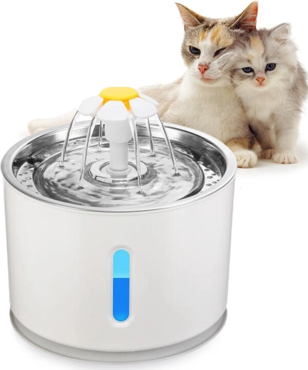Arvona Drinkfontein – Drinkfontein Voor Katten En Honden – Led Verlichting – Waterfontein Incl. 5 Gratis Filters – 2.4L – 3 Standen 3 Arvona Drinkfontein – Drinkfontein Voor Katten En Honden – Led Verlichting – Waterfontein Incl. 5 Gratis Filters – 2.4L – 3 Standen